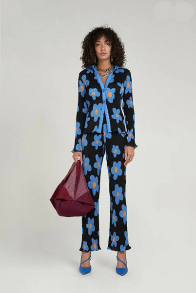 ARTHUR - Daisy print crimped shirt! 8-10