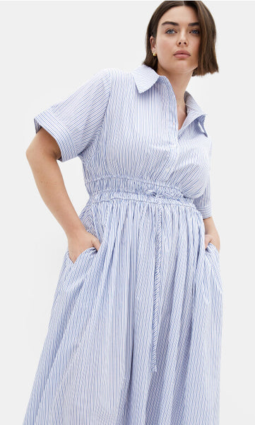 CITY CHIC - Lana pinstripe shirt dress! 16