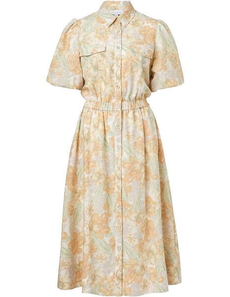 WITCHERY - Vintage floral puff sleeve shirt dress! 8-10