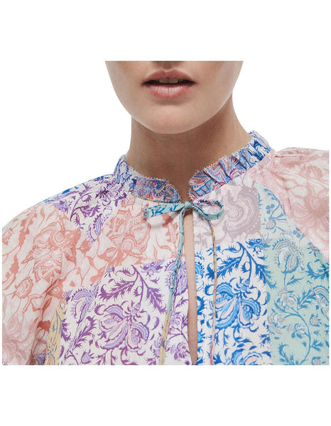 WITCHERY - Patchwork print flutter sleeve blouse! 12