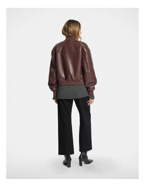 DECJUBA (LN) Billie cropped PU bomber jacket! 16