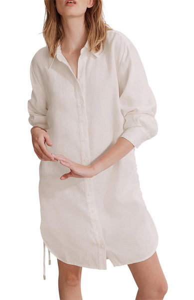 COUNTRY ROAD (LN) Tie detail linen shirt dress! 12