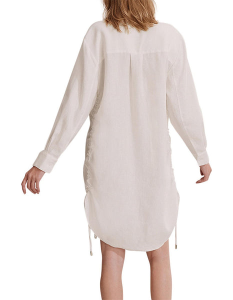 COUNTRY ROAD (LN) Tie detail linen shirt dress! 12