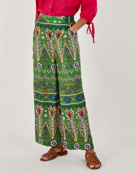 MONSOON (LN) Wide leg viscose print pant! 12