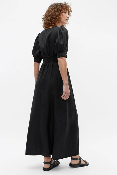 SEED (LN) Twist front French linen midi dress! 6-8