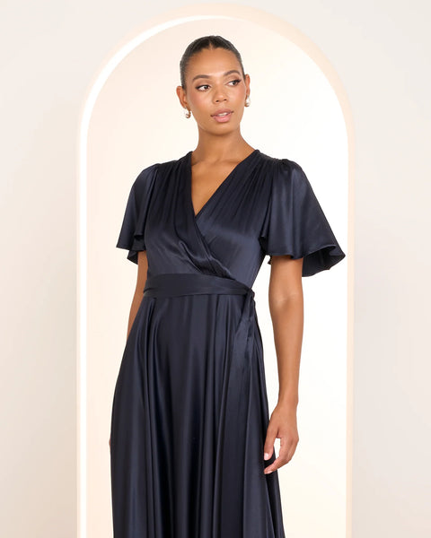 PILGRIM (BN) "Eden" cross satin maxi dress! 10