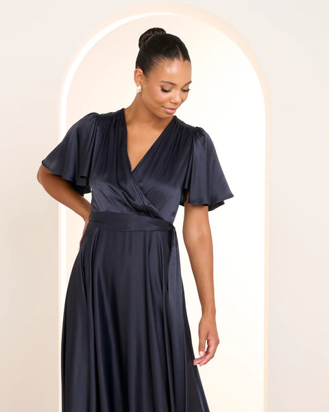 PILGRIM (BN) "Eden" cross satin maxi dress! 10