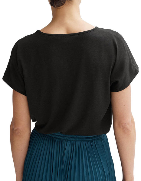 TRENERY (LN) Draped capped sleeve lyocell tee! 12