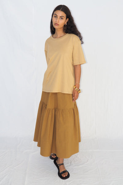 GREGORY (NZ) Ghini tiered Japanese fabric midi skirt! 14