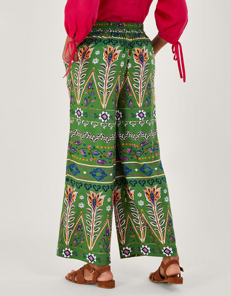 MONSOON (LN) Wide leg viscose print pant! 12