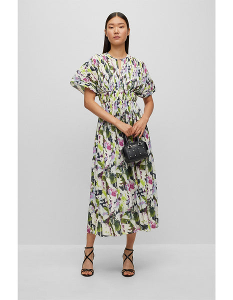 BOSS (LN) Pleat detail floral print dress! 10