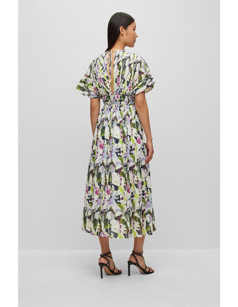 BOSS (LN) Pleat detail floral print dress! 10