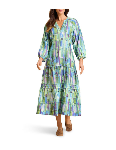 BLUE ILLUSION (LN) Tiered maxi dress! 12
