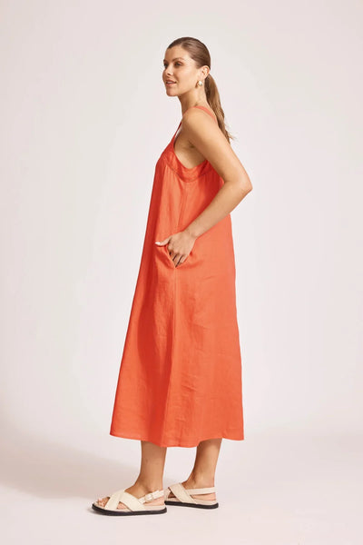 EB & IVE (LN) Miramar tank linen dress - Coral! 16