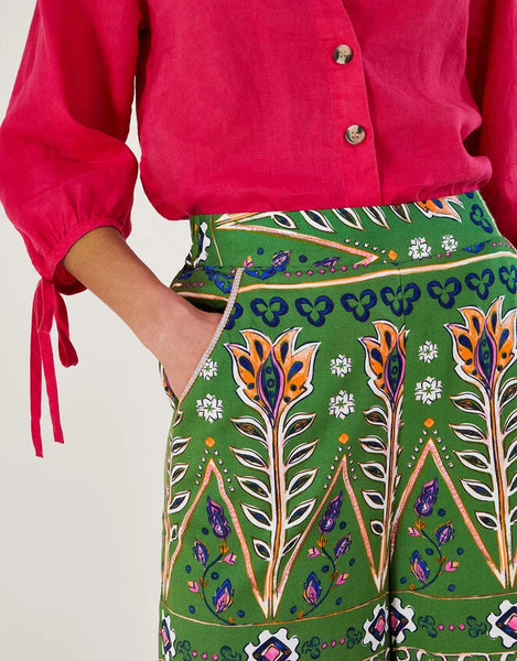 MONSOON (LN) Wide leg viscose print pant! 12