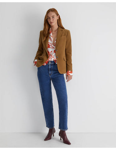 SPORTCRAFT (LN) Orange floral print viscose blouse! 18