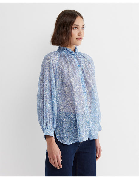 SPORTSCRAFT - Blue floral Liberty blouse! 18