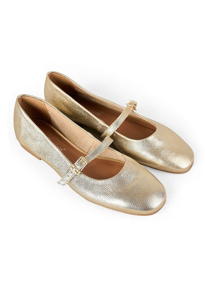 BLUE ILLUSION - Nolita gold leather ballet flats! 41