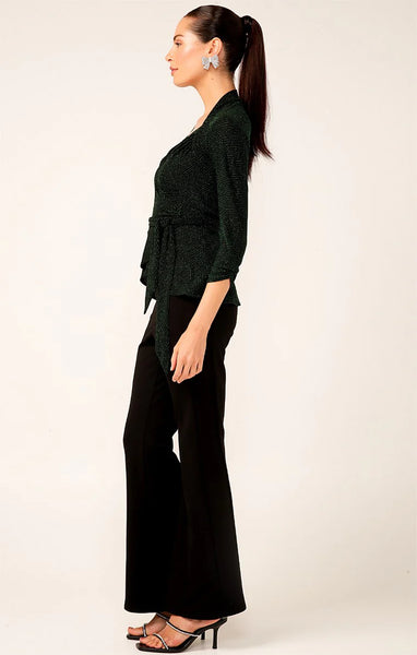SACHA DRAKE - River fire wrap top - Metallic emerald! 14