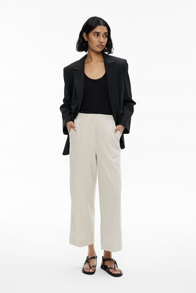 WITCHERY (LN) Linen crop pant - Flax! 14