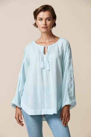 LANIA "Marbella" top - Sky blue! 10-12