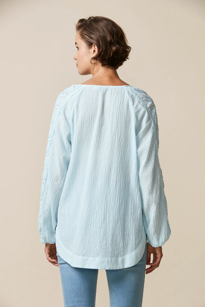LANIA "Marbella" top - Sky blue! 10-12