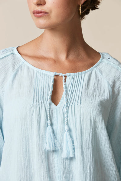 LANIA "Marbella" top - Sky blue! 10-12