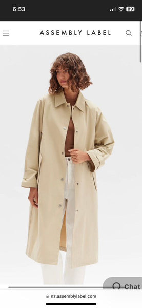 ASSEMBLY LABEL (LN) Frances waxed cotton car coat! 8-12