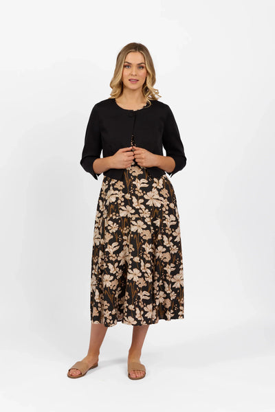 VASSALLI - Roma brown floral midi dress! 16
