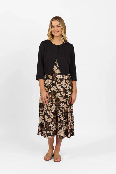 VASSALLI - Roma brown floral midi dress! 16
