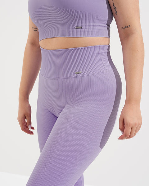 AIMN (BN) "Lavande ribbed seamless" tights! 10