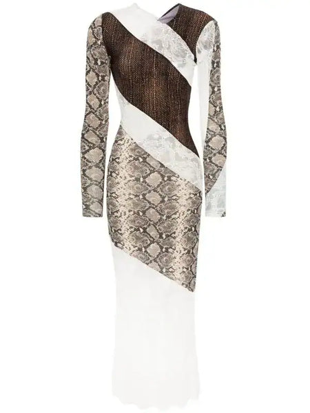 MERINE SERRE (LN) FRA - Floral lace panel midi dress! 10