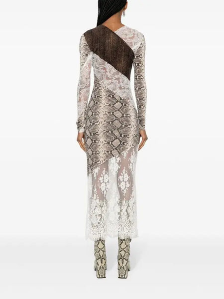 MERINE SERRE (LN) FRA - Floral lace panel midi dress! 10