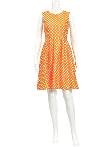 KATE SPADE - Orange gingham silk blend dress! 6