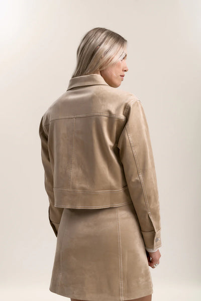 MAX (LN) Sabrina suedette pocket detail jacket! 14