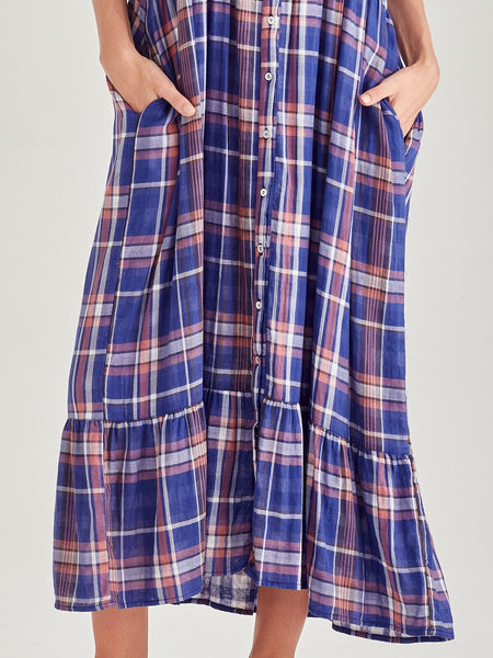SILLS (NZ) Kesha check maxi shirt dress! 12-14