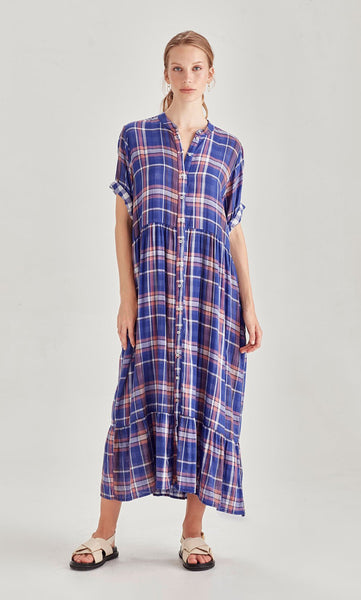 SILLS (NZ) Kesha check maxi shirt dress! 12-14