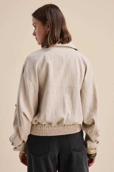 MAX (LN) Linen Hudson gathered waist jacket! 12-14