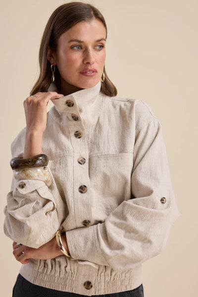 MAX (LN) Linen Hudson gathered waist jacket! 12-14