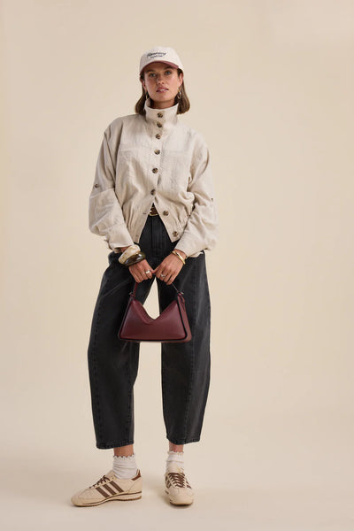 MAX (LN) Linen Hudson gathered waist jacket! 12-14