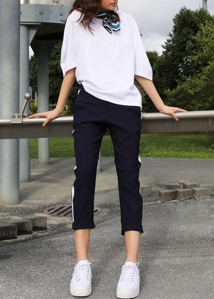 MOOCHI - Series stripe panel pant - Navy! 10