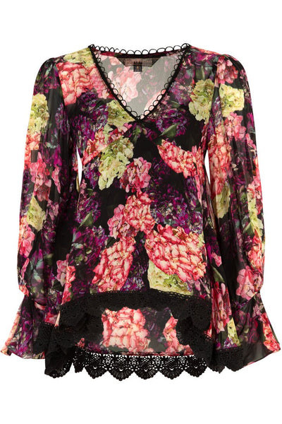 TRELISE COOPER "Miles Per Flower" hydrangea top! 12