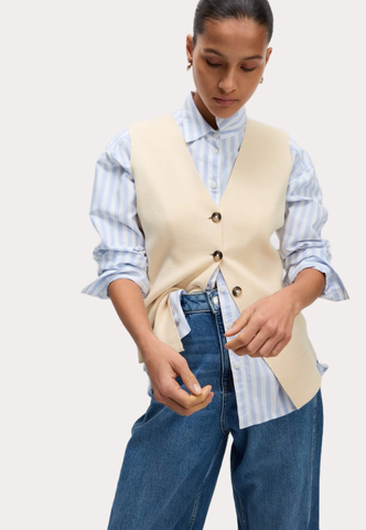 M&S "Soft touch" knit waistcoat! 12 Oatmeal