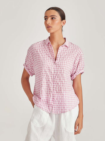 SILLS (NZ) Ginsberg check shirt - Pink! 14