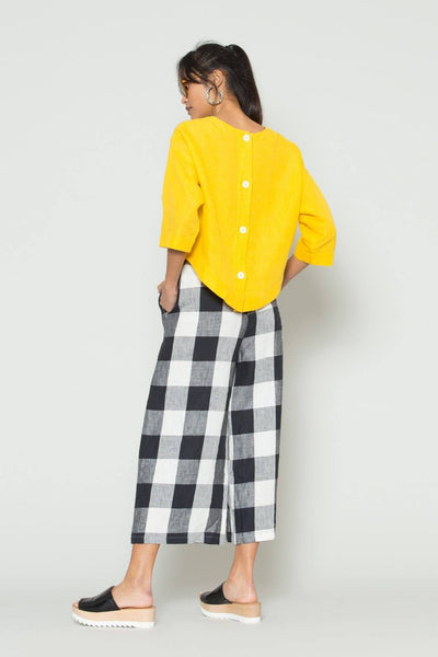 GORMAN - Yellow linen relaxed fit top! 14