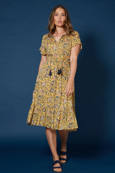 ISLE OF MINE - Cascara frill midi dress! 12-14