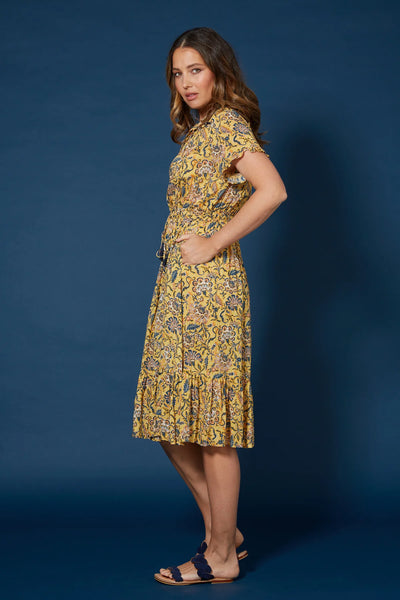 ISLE OF MINE - Cascara frill midi dress! 12-14