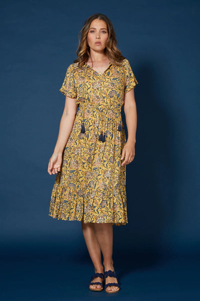 ISLE OF MINE - Cascara frill midi dress! 12-14