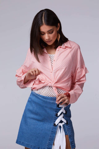 AMAYA - Net mesh layering top! 8-10