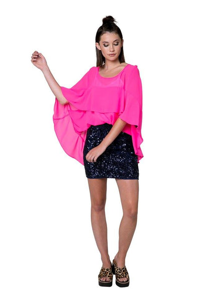 AUGUSTINE (BN) "Rosa" ruffle detail top! 12-14